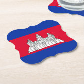 Cambodia Flag Untersetzer (angewinkelt)