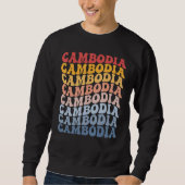 Cambodia Groovy Retro Cambodian Sweatshirt (Vorderseite)