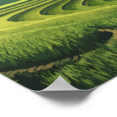 Cambodia Illustration Travel Art Vintag Poster (Ecke)