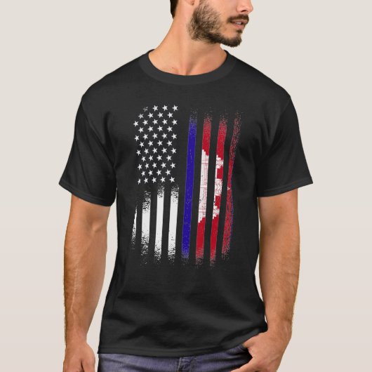 Cambodian American Heritage Month Cambodia Patriot T-Shirt (Vorderseite)