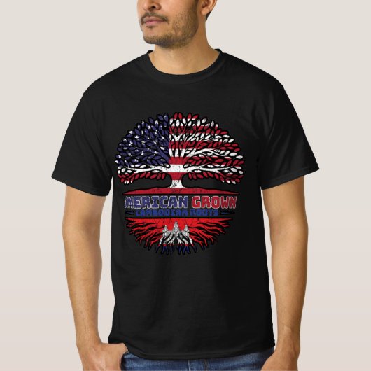 Cambodian Cambodia US American USA United States T-Shirt (Vorderseite)