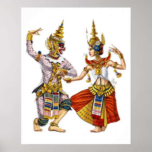 Cambodian Khmer Apsara Dance Poster (Vorne)