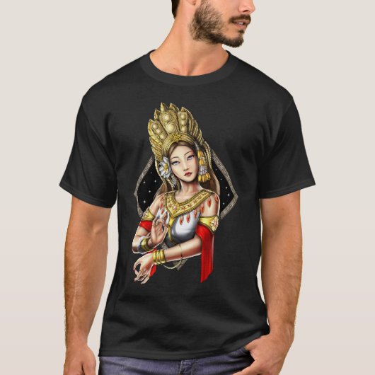 Cambodian Khmer Apsara Dancer T-Shirt (Vorderseite)