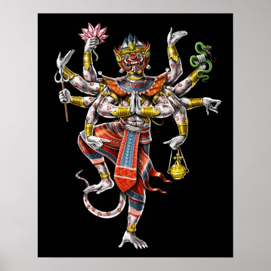 Cambodian Khmer Hanuman Poster (Vorne)