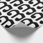 Cambodian Number 3 / Three / ៣ (EIB) Khmer Script Geschenkpapier (Ecke)