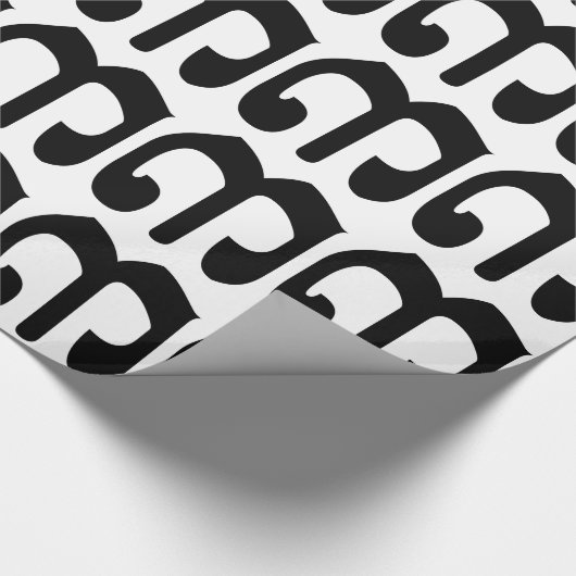 Cambodian Number 3 / Three / ៣ (EIB) Khmer Script Geschenkpapier (Ecke)