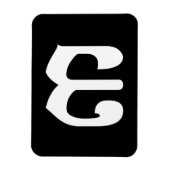 Cambodian Number 3 / Three / ៣ (EIB) Khmer Script Magnet (Vertikal)