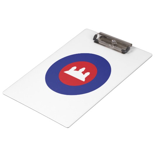 Cambodian Roundel Klemmbrett (Schrägansicht)