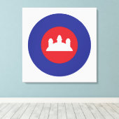 Cambodian Roundel Leinwanddruck (Insitu (Holzboden))