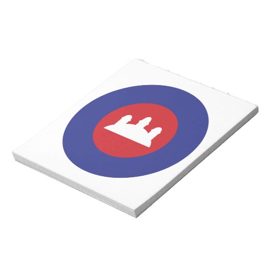 Cambodian Roundel Notizblock (Rotiert)