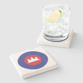 Cambodian Roundel Steinuntersetzer (Seitenansicht)