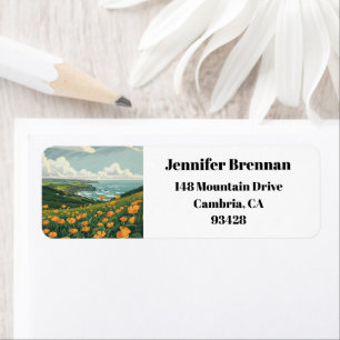 Cambria California Mohnblumen Küste Rücksendeadres