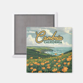 Cambria California Poppies Blume Pazifikküste Magnet (Vorderseite/Rückseite)