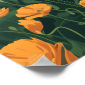 Cambria California Poppies Blume Pazifikküste Poster (Ecke)