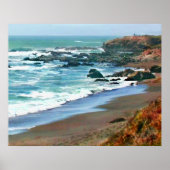 Cambria California Shoreline im Fall Poster (Vorne)