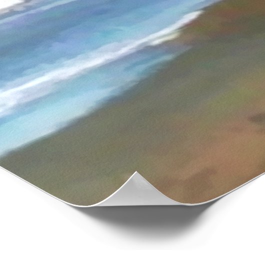 Cambria California Shoreline im Fall Poster (Ecke)