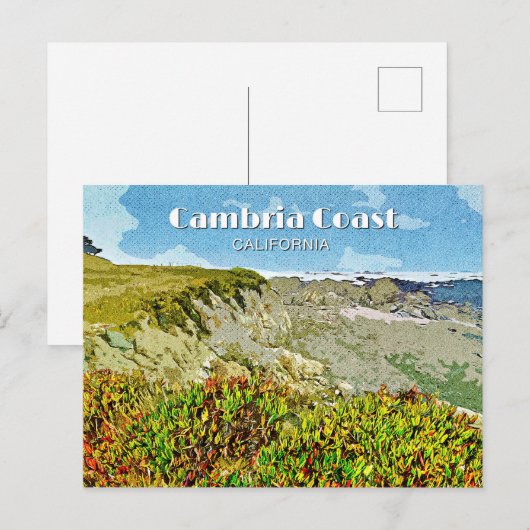 Cambria Coast Postkarte (Vorne/Hinten)