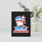 Cambria Heights Highlander Logo Design Postkarte (Stehend Vorderseite)