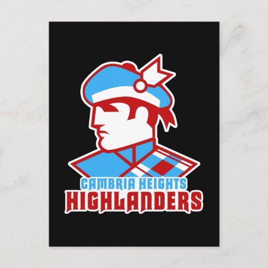 Cambria Heights Highlander Logo Design Postkarte (Vorderseite)