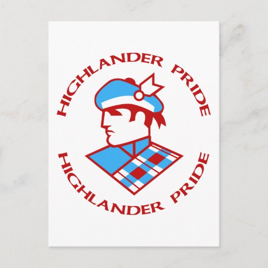 Cambria Heights Highlander Pride Design Postkarte (Vorderseite)