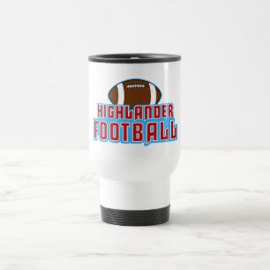 Cambria Höhen-Hochländer-Fußball-Entwurf Reisebecher