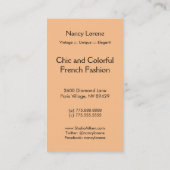 CAMBRIA, KUNST-DEKO MIT BLUMEN: TROPICANA VISITENKARTE (Rückseite)