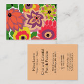 CAMBRIA, KUNST-DEKO MIT BLUMEN: TROPICANA VISITENKARTE (Vorne/Hinten)