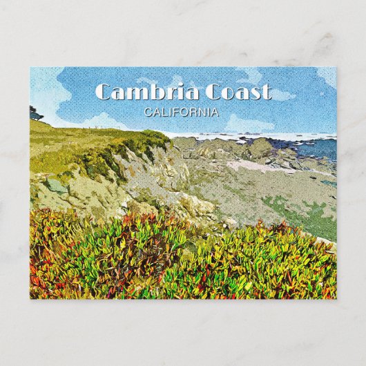Cambria-Küste Feiertagspostkarte (Vorderseite)
