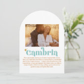 Cambria-Tischnummer Einladung (Stehend Vorderseite)