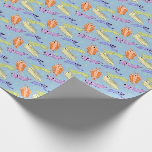 Cambrian-Kawaii-Test Geschenkpapier (Ecke)