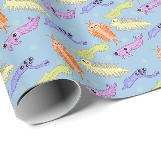 Cambrian-Kawaii-Test Geschenkpapier (Rolleneckpunkt)