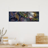 Cambrian Mermaid ART PRINT Pop Surrealismus Fantas Poster (Küche)
