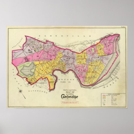 Cambridge Atlas Index Poster (Vorne)