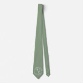 Cambridge Blau Monogramm Herren Krawatte (Vorderseite)