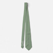 Cambridge Blau Monogramm Herren Krawatte (Rückseite)