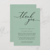 Cambridge Blue Lime Green Custom Foto Vielen Dank Begleitkarte (Vorne/Hinten)