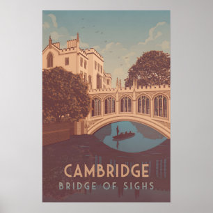 Cambridge Bridge of Sighs Reiseplakat Poster