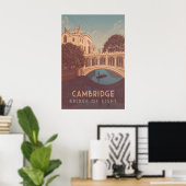 Cambridge Bridge of Sighs Reiseplakat Poster (Heimbüro)