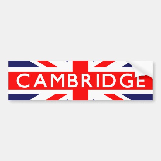 Cambridge: Britische Flagge Autoaufkleber (Vorne)