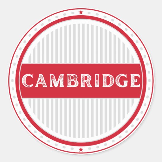 Cambridge City Pride Emblem – English Identity Runder Aufkleber (Vorderseite)
