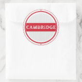 Cambridge City Pride Emblem – English Identity Runder Aufkleber (Tasche)