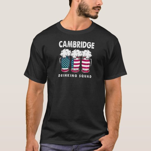 Cambridge Drinking Squad Massachusetts Alkoholisch T-Shirt (Vorderseite)