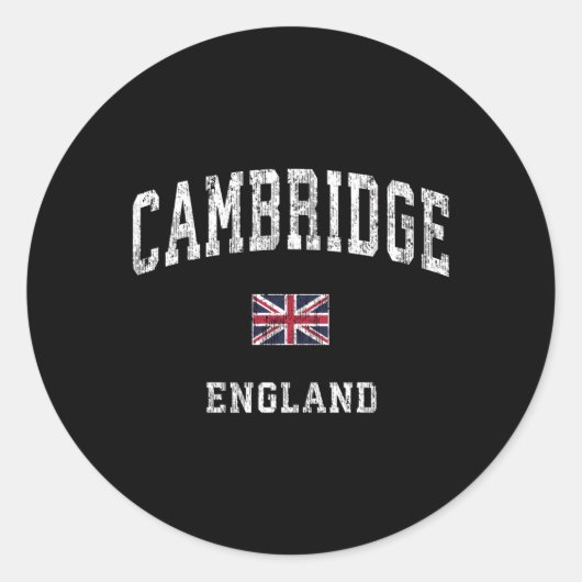 Cambridge England Athletic Sports Runder Aufkleber (Vorderseite)