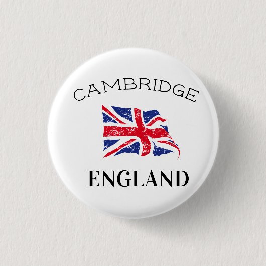 Cambridge England Britische Flagge Button (Vorderseite)