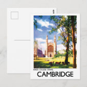 Cambridge, King's Uni Kapelle, Vereinigtes Königre Postkarte (Vorne/Hinten)
