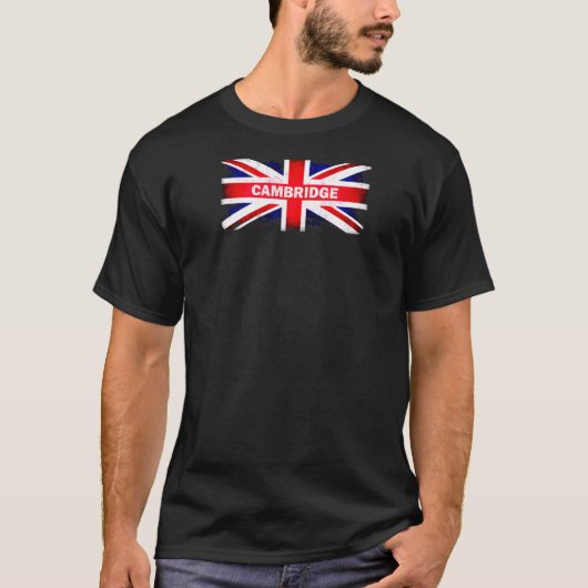 Cambridge Landkreis England UK Britische Flagge Ra T-Shirt (Vorderseite)