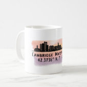 Cambridge MA City Skyline Kaffeetasse (Vorderseite Links)