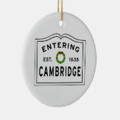 Cambridge, MA Holiday Keramik Ornament (Rechts)