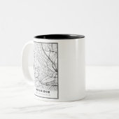 Cambridge Map Zweifarbige Tasse (Vorderseite Links)