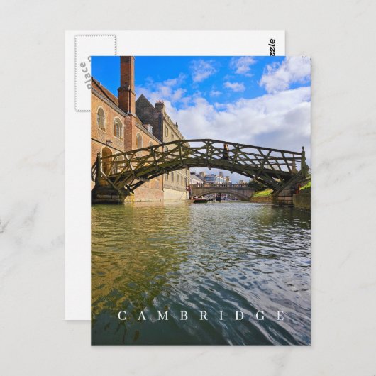 Cambridge Mathematical Bridge View Postcard Postkarte (Vorne/Hinten)